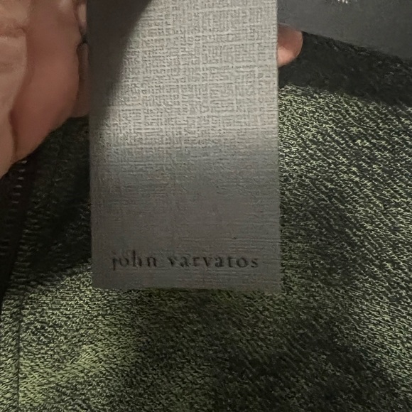 John Varvatos Antone Overdye Jaquard Hoodie, Army Green, size M - Picture 7 of 13